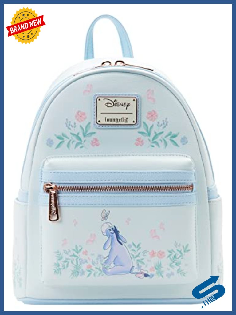 Mini Backpack Faux Leather Floral Print Adjustable Straps Daypack